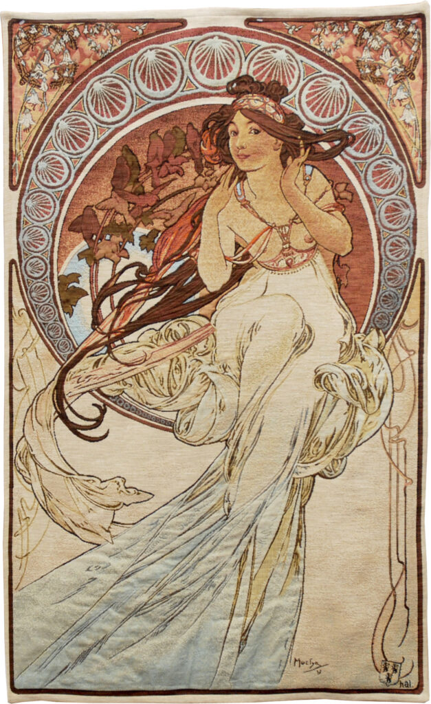 Alphonse Mucha tapestries Art Nouveau tapestry wallhangings