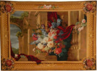 Baroque Bouquet tapestry - horizontal wall tapestries
