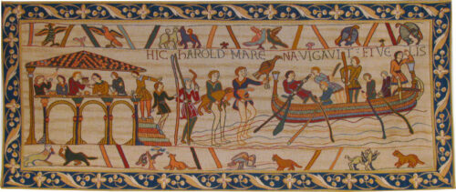 Bayeux Tapestry King Harold leaves for Normandy