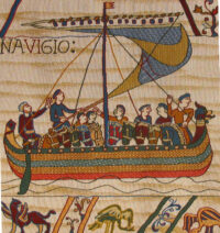 Bayeux Tapestry Norman ship - medieval tapestries for sale