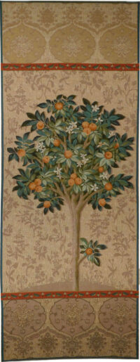 Beige Orange Tree tapestry - Lady and the Unicorn tapestries