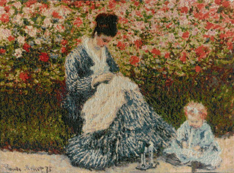 Camille and a Child in the Garden - Claude Monet tapestries