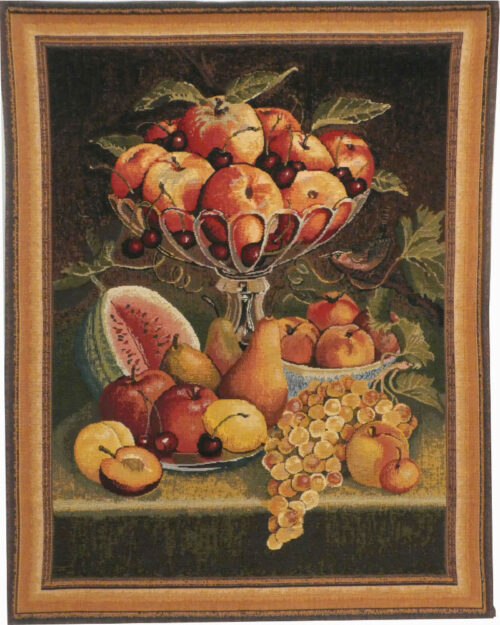 Fruit on a Table - discontinued Belgian tapestry on sale