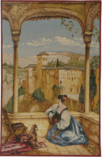 Granada wall tapestry - woven in France - Alhambra Palace