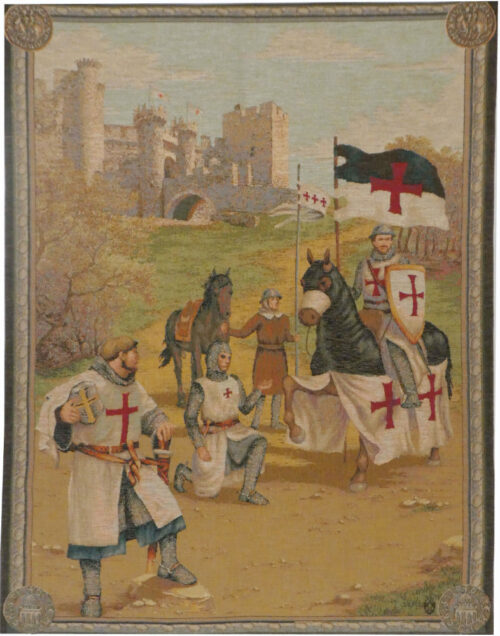 Knights Templar tapestry - wall tapestry woven in France