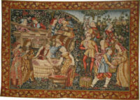 Les Vendanges tapestry - French grape harvest wall-hanging