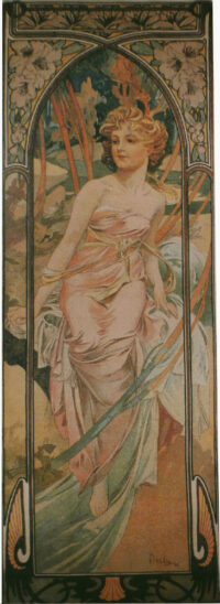 Mucha Morning Awakening tapestry - Art Nouveau tapestries