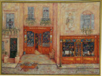 Sagot Terrace tapestry - French street scene wall tapestries