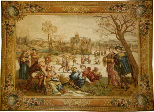 Skaters tapestry - Mois de Lucas tapestries - December tapestry