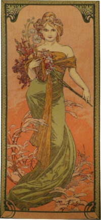 Spring - Mucha tapestry - The Seasons tapestries - Art Nouveau