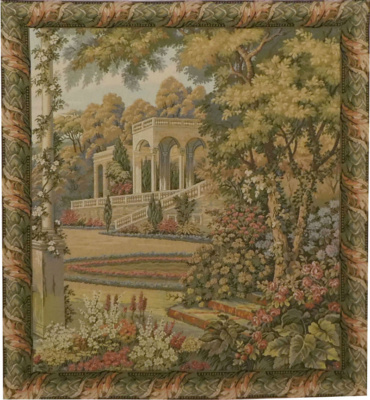 Temple in the Gardens tapestry - Lake Como wall tapestries