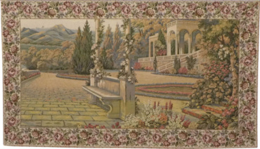 Terrace at Lake Como tapestry - woven in Italy - Villa d'Este