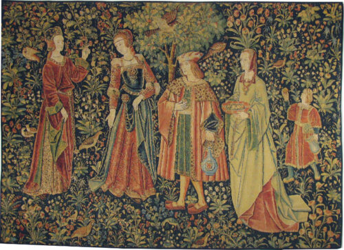 The Promenade tapestry - Cluny Museum wall tapestries