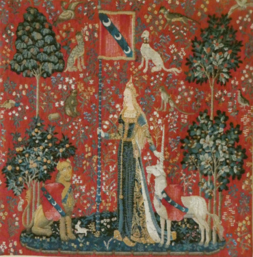 Touch square tapestry - Lady with the Unicorn tapestries
