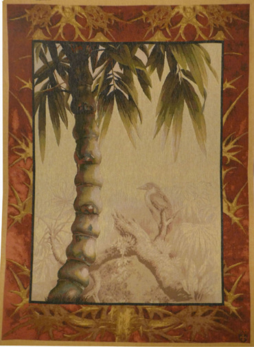 Tropical Palm Tree tapestry - fine French tapestries