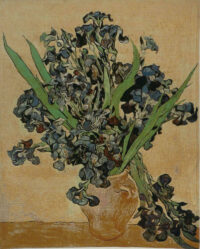 Vincent Van Gogh Irises - beige Belgian wall tapestry