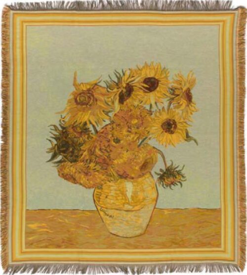 Sunflowers throw - Vincent Van Gogh - French throws