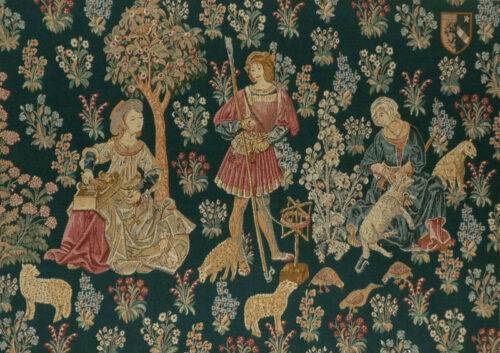 Woolworkers tapestry - medieval mille fleurs tapestries