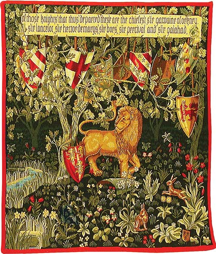 The Quest Lion tapestry - Holy Grail tapestries