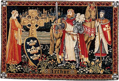 Medieval King Arthur from 16th Century Tapestry Counted Cross Stitch Pattern 