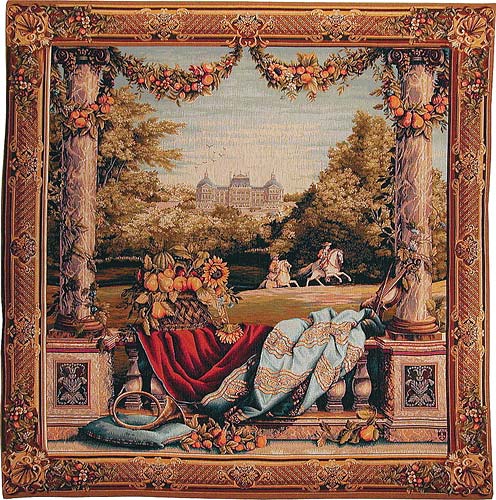 Chateau Bellevue - square wall tapestry