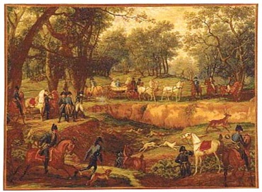 Napoleon in the Forest - French wall tapestry