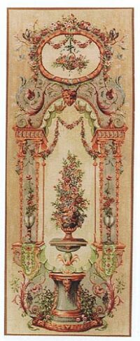Elysee Portiere bouquet tapestry - pair of portieres