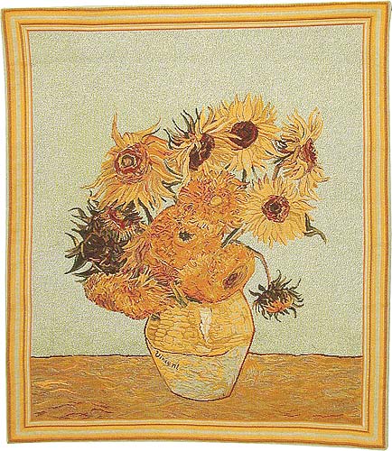 Vase with Twelve Sunflowers - Van Gogh tapestry