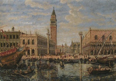 St. Mark's Venice tapestry - Canaletto painting