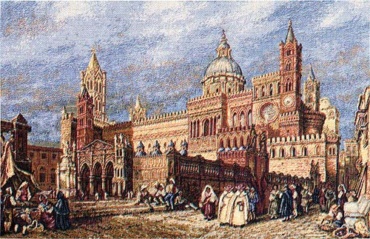 Palermo Cathedral tapestry - woven in Italy