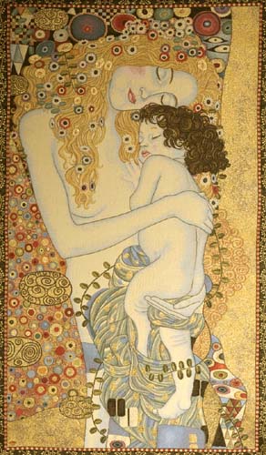 Ages of Women - Klimt tapestry - Art Nouveau wallhanging
