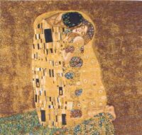 The Kiss by Gustav Klimt - square French tapestry