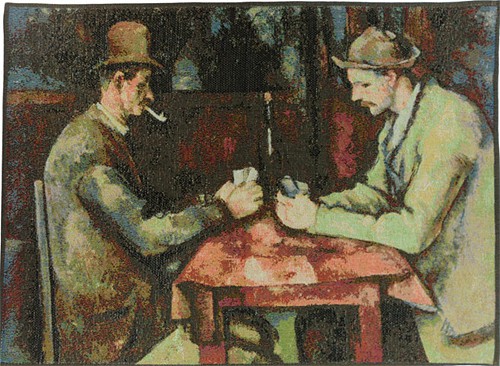 The Card Players tapestry - Cezanne Impressionist art