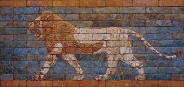 Nebuchadnezzars Lion tapestry - Egyptian tapestries