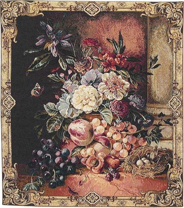 Fruit and Flowers tapestry - woven in Italy