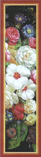 Peonies Floral Portiere - French tapestry