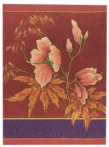 Althea Portiere wallhanging tapestry - floral design