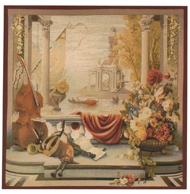 Grand Harbour square tapestry - Port de Toscane wall tapestries