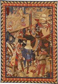 Fortis et Fidelis tapestry - medieval knights wall tapestries