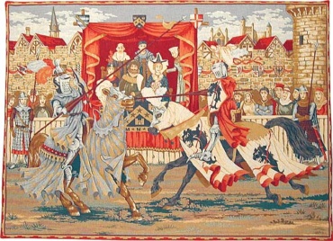 The Tournament wall tapestry - French medieval joust