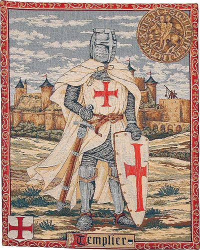 Knight Templar tapestry - medieval knights tapestries