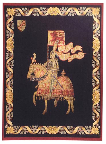 Montacute Knight wall tapestry - knight on horseback