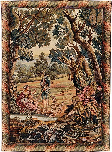 Hunters Rest vertical tapestry - woven in Italy