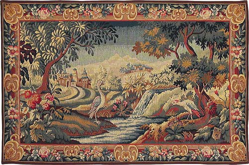 Verdure Champfleury - Aubusson tapestry wall hanging