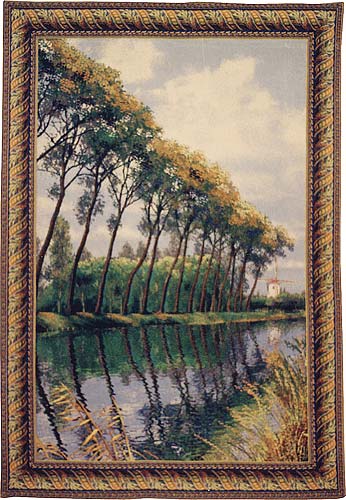 Canal in Flanders tapestry - landscape wall tapestry