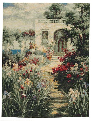 The Patio tapestry - Mediterranean garden