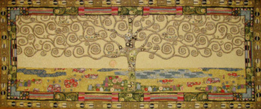Long Klimt Tree of Life tapestry - Art Nouveau tapestries