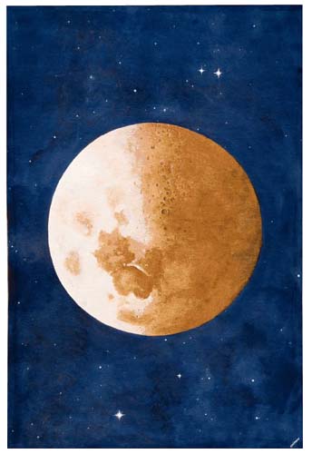 The Moon wall tapestry - Lune Belgian wall-hanging - Luna