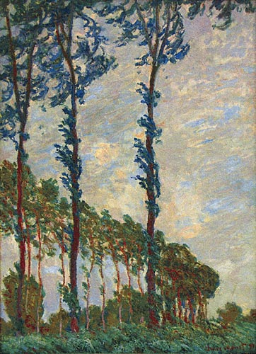 Three Poplar Trees - Claude Monet tapestry wall-hanging