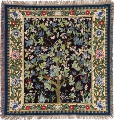 William Morris Tree of Life throw - Arbre de Vie - French throws